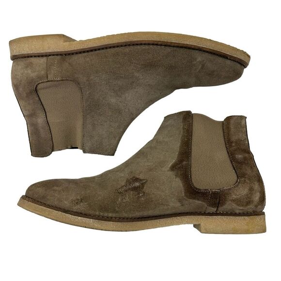 Zara Man Brown Suede Chelsea Ankle Boots Almond Toe Size 44 US 11 - Picture 2 of 12